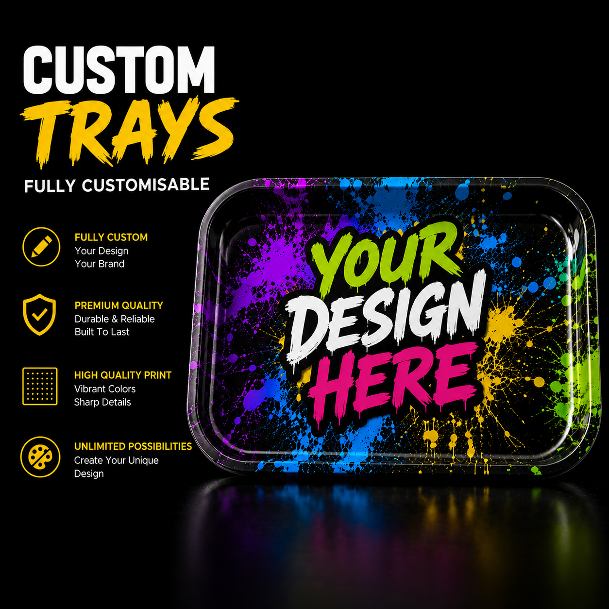Custom Rolling Tray Full Print