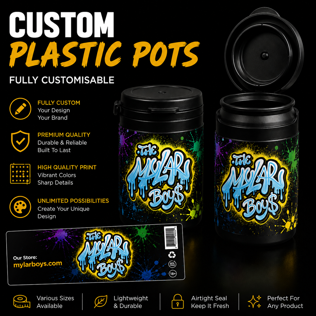 Custom Plastic Pots